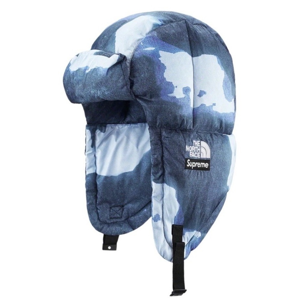 Supreme The North Face Bleached Denim Print Nuptse Trooper L / XL New Sealed NWT